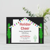 Vakantie Cheer Open House Uitnodiging (Staand voorkant)