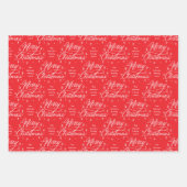 Vakantie Cheer Retro Ornament familienaam Christma Inpakpapier Vel (Voorkant 3)