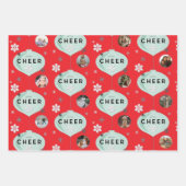 Vakantie Cheer Retro Ornament familienaam Christma Inpakpapier Vel (Voorkant)