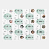 Vakantie Cheer Retro Ornamenten Kerst Foto Inpakpapier Vel (Voorkant 2)