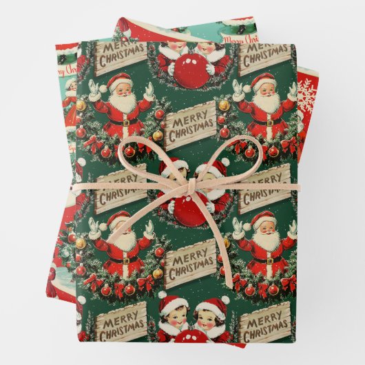  vakantie Cheer Trio Inpakpapier Vel (In situ)