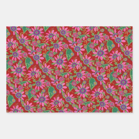 Vakantie Cheer Wrapping Paper Flat Sheet Set van 3 (Voorkant 3)