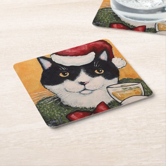 Vakantie Cheers papier onderzetter (Schuin)