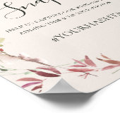 Vakantie Chic Botanisch | Champagne Oh Snap Hashta Poster (Hoek)