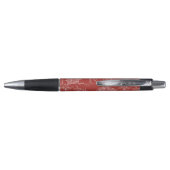 Vakantie Chic Red Floral Corporate Christmas Pen (Achterkant)