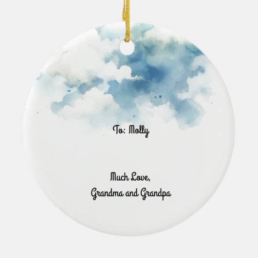 Vakantie Chic Styled Brunette Mode Gepersonaliseer Keramisch Ornament (Achterkant)