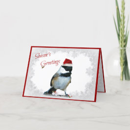 Vakantie Chickadee Feestdagen Kaart