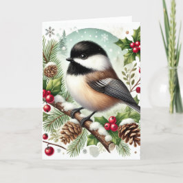 Vakantie Chickadee Vakantie Kaart