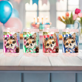 Vakantie Chihuahua Strand Relaxatie 1-4 Blikvorm Glas
