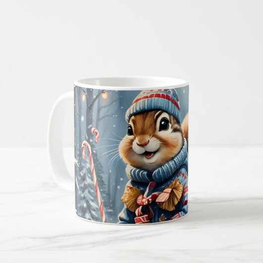 Vakantie chipmunk koffiemok (Voorkant links)