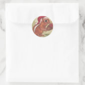 Vakantie Chipmunks Ronde Sticker (Tas)