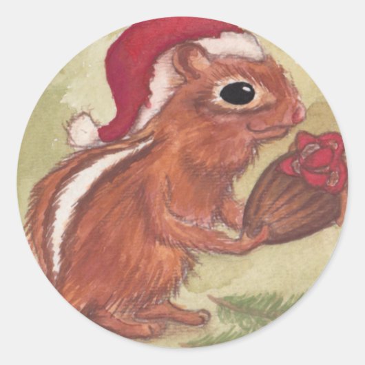 Vakantie Chipmunks Ronde Sticker (Voorkant)
