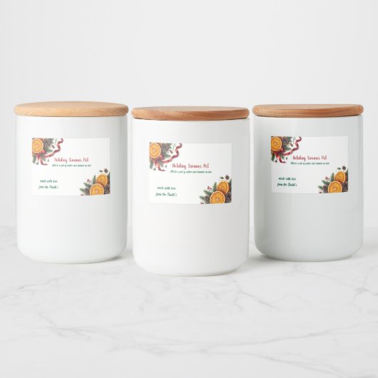 Vakantie Citrus Simmer Pot Geuren Voedselcontainer Etiket (Flessen)