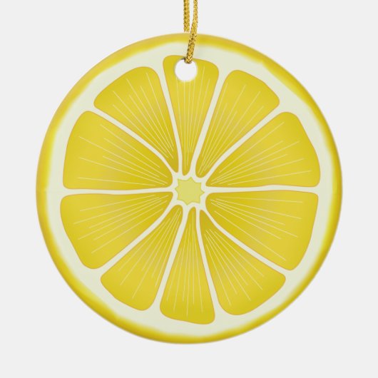 Vakantie Citrus Sunshine Lemon Keramisch Ornament (Voorkant)