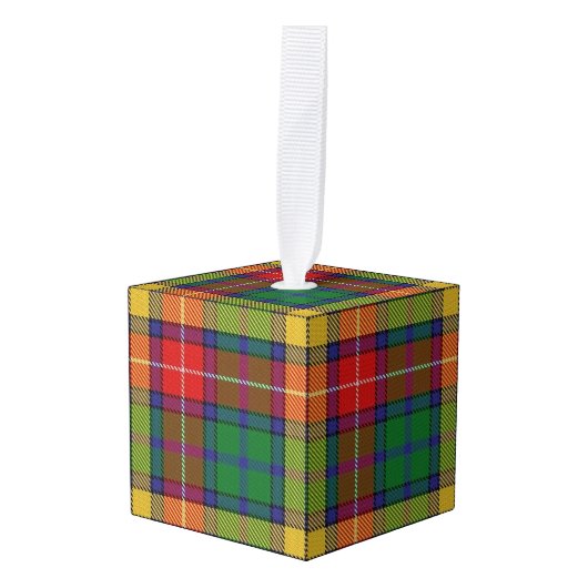 Vakantie: Clan Buchanan Tartan Ornament (Voorkant hoekig)