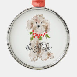 Vakantie Cockapoo Hondennaam Holly Feestelijke Ker Metalen Ornament