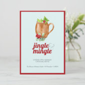 Vakantie Cocktail Jingle & Mingle Party Kaart (Staand voorkant)