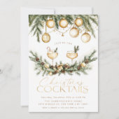 Vakantie Cocktail Modern Drinken Kerstfeest Kaart (Voorkant)