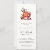 Vakantie Cocktail Modern Feestelijk Kerstfeest Kaart (Voorkant)