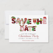 Vakantie Cocktail Party Company Kerstmis Save The Date (Voorkant)