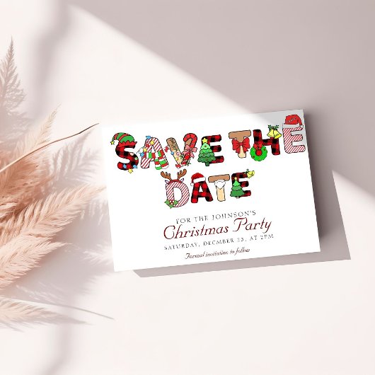 Vakantie Cocktail Party Company Kerstmis Save The Date