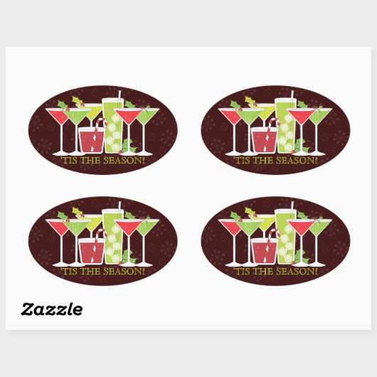 Vakantie Cocktail Party Invitation Sticker (Vel)