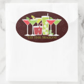 Vakantie Cocktail Party Invitation Sticker (Tas)