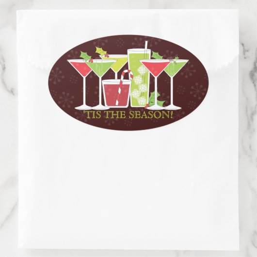 Vakantie Cocktail Party Invitation Sticker (Tas)