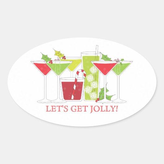 Vakantie Cocktail Party Invitation Sticker (Voorkant)