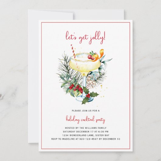 Vakantie Cocktail Party Kaart (Voorkant)