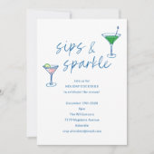 Vakantie Cocktail Party Kerstviering Kaart (Voorkant)