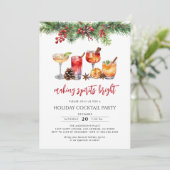 Vakantie Cocktail Party Making Spirits Bright Kaart (Staand voorkant)