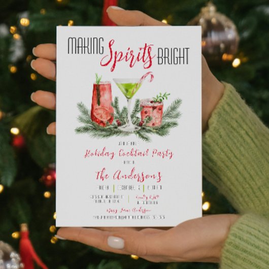 Vakantie Cocktail Party Making Spirits Bright Kaart