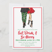 Vakantie Cocktail Party Uitnodiging | feestelijk p (Voorkant)