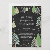 Vakantie Cocktail Party Uitnodiging, nachtdennen Kaart (Voorkant)