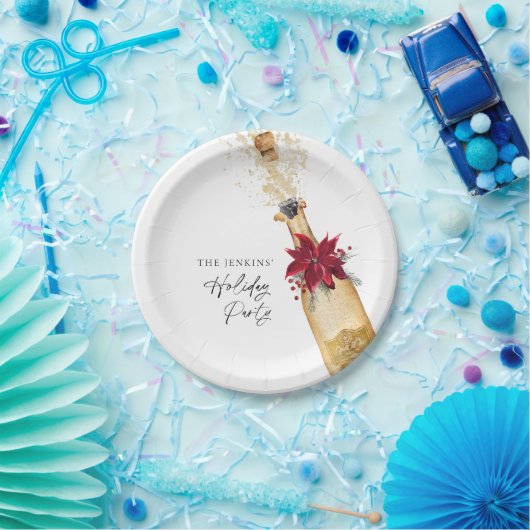 Vakantie Cocktail Poinsettia Party Papieren Bordje (Feest)