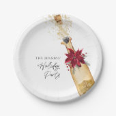 Vakantie Cocktail Poinsettia Party Papieren Bordje (Voorkant)