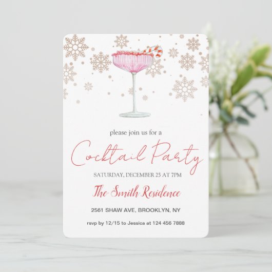 Vakantie cocktails feestelijke Drinken Schattige Kaart (Staand voorkant)