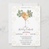 Vakantie Cocktails Gingerbread Cookie Christmas Kaart (Voorkant)