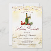 Vakantie Cocktails Modern Feestelijk Kerstfeest Kaart (Voorkant)