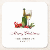 Vakantie Cocktails Modern Feestelijk Kerstfeest Kartonnen Onderzetters (Voorkant)