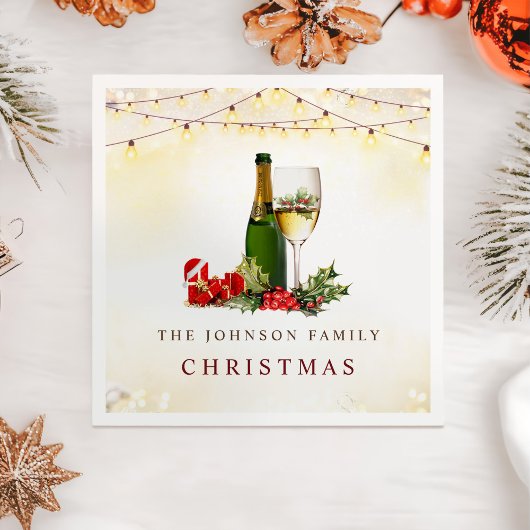 Vakantie Cocktails Modern Feestelijk Kerstfeest Servet