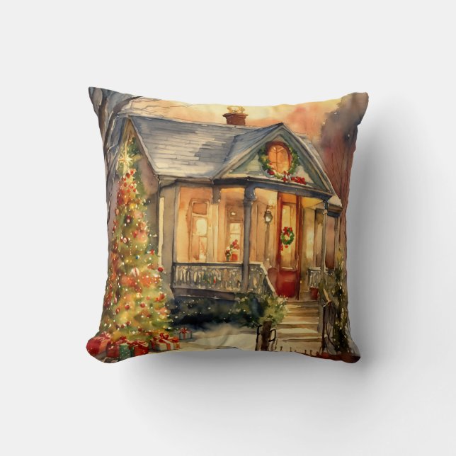 🛋️ Vakantie Comfort begint hier – Kerstkussen Kussen (Voorkant)