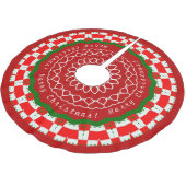 Vakantie controleert rood groen wit kerstboom rok (Gekanteld)