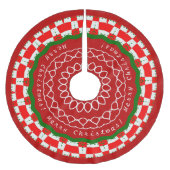 Vakantie controleert rood groen wit kerstboom rok (Voorkant)