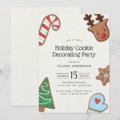 Vakantie Cookie Decorating Party uitnodiging (Voorkant / Achterkant)