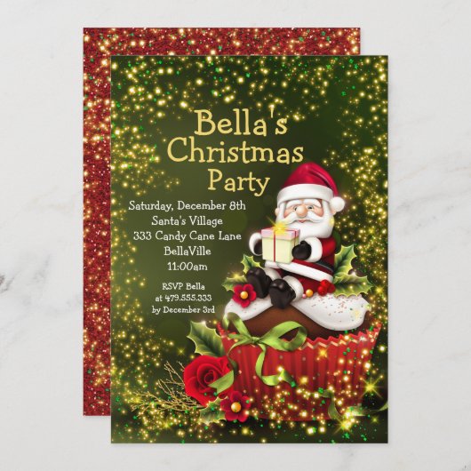 Vakantie Cookie Exchange Kerstfeest uitnodiging (Voorkant / Achterkant)