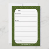 Vakantie-cookie Exchange nodigt uit met recept-kaa Kaart (Achterkant)