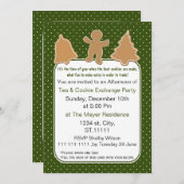 Vakantie-cookie Exchange nodigt uit met recept-kaa Kaart (Voorkant / Achterkant)