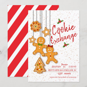 Vakantie Cookie Exchange Party Kaart
